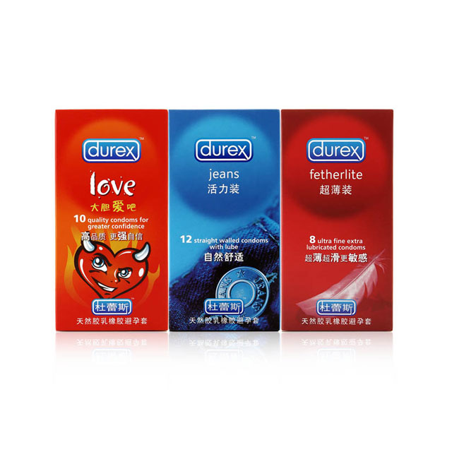 杜蕾斯(Durex) 避孕套活力12只装+超薄8只装+love10只装
