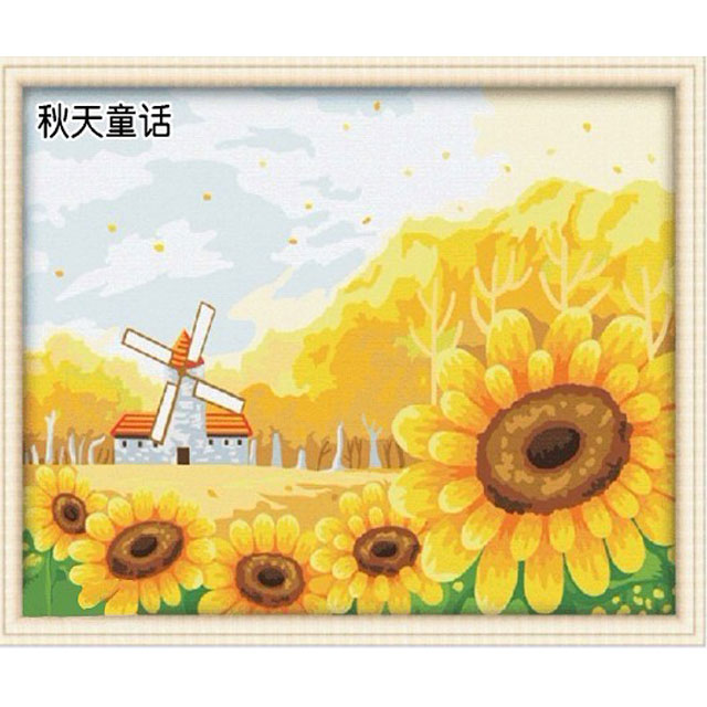舞动色彩 DIY数字油画 秋天的童话 30×40cm（手绘油画 创意家居）
